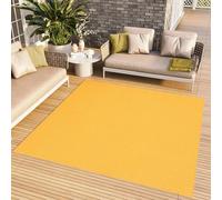 TAPISO Mono Square Area Rug Indoor Outdoor Short Pile Plain Yellow Living Room Bedroom Kitchen Durable OEKO-TEX Carpet Size - 250 x 250 cm (8ft2 x 8ft2)