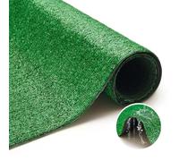 TAPISO Natural Green Artificial Grass Synthetic Lawn Carpet Turf 6mm Fake Faux Grass for Gardens Balconies Terraces Patio Winter Gardens Pet Dogs Training - Height: 6 mm 400 x 150 cm (13ft1 x 4ft11)