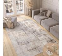 TAPISO Valley Area Rug Short Pile Light Grey Mink Lines Flecked Modern Abstract Living Room Bedroom Durable OEKO-TEX Size - 80 x 150 cm (2ft7 x 4ft11)
