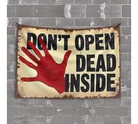Tapistreys For Room Dead Inside: A Warning Sign Tapestry Bed Room Decorations Things For Boys Room(75X100CM)