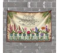 Tapistreys for Room Floral Arrangements: A Symphony of Colors and Poem Tapestry Coquette Room Decor Beer Decor(100X150CM)