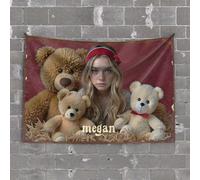 Tapistreys for Room Megan'S Cozy Corner: A Teddy Bear Adventure Tapestry Decorations for Bedroom Man Cave Rules(75X100CM)