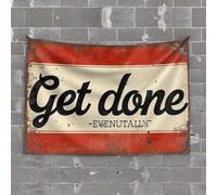 Tapistreys for Room Motivational Sign: Get Done Eventually Tapestry Bar for Man Cave Boys Bedroom Accessories(100X150CM)