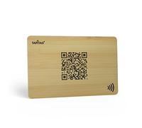 TAPiTAG Digital Business Card NFC Tag + QR (Bamboo)