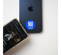 TAPiTAG Phone Tag with NFC & QR Code - NO Subscription Required - 30mm Round PVC Contactless Digital Business Card Sticker Linked to Online Profile for Networking & Business Contacts (Blue)