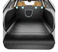 Tapizado SUV Cargo Liner for Dogs with PU Leather, Waterproof Pet Trunk Cover with Taller Side Panels, Dog Seat Mat for SUVs Vans with Bumper Flap Protector, Non-Slip, Large Size Universal Fit, Black