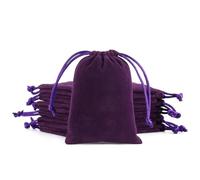 Tapleap Jewelry Bags, 12Pcs Purple Velvet Coin Purse, 3x4 Drawstring Bags, Wedding, Back to School, For Wrapping Crystals, MIini Urns, Resin Runes