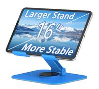 TAPMEI Metal Tablet Stand, Adjustable 360° Rotation Tablet Holder Compatible with 4-16" Tablet Such as iPad Pro Air, iPad Mini, Tab S11 10, Surface Pro 12 (Blue)
