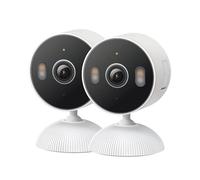 Tapo 2K 3MP Indoor/Outdoor Security Camera - Free Person/Motion/Baby Cry Detection, Color Night Vision, IP65 Weatherproof, SD/Cloud Storage, Works w/Alexa & Google Home, HybridCam (2-Pack)