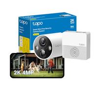 Tapo 2K QHD Wireless Outdoor Security Camera, 1-Cam with Hub included, 180-Day Rechargeable Battery, 4MP, Colour Night Vision, AI Detection, SD Storage, Works with Alexa & Google C420S1