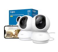 Tapo C200 2-Pack 1080p Pan/Tilt Indoor Camera, Baby Monitor, Motion Detection, Customizable Privacy Mode, 2-Way Talk, Night Vision, Cloud and Local Storage, Works With Alexa and Google, No Monthly Fee