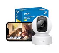 Tapo C212 Pan/Tilt Indoor Camera, 2K 3MP Security Camera, No Monthly Fee, Smart Motion Person Detection, Ethernet or Wi-Fi Connection, Advanced Night Vision,Two-way Talk, Works With Alexa & Google