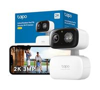 Tapo C216 2K 3MP Outdoor Camera 360°Pan/Tilt, IP65 Color Night Vision, Security Camera Outdoor WiFi, Smart AI Detection,Spotlights, Indoor Cameras House Security, CCTV, Alexa/Google