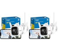 Tapo C320WS 2K QHD Wireless & Wired Security Camera Outdoor, IP66, Person/Vehicle Detection, Starlight Colour Night Vision, Cloud and Local Storage, Works With Alexa and Google, No Monthly Fee