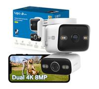 Tapo C575D 4K 3MP Dual-Camera Pan/Tilt Outdoor Security Camera CCTV Camera | Dual-Lens,18× Zoom, AI Person/Vehicle Detection, Smart Tracking, Color Night Vision, PoE/DC Power, No Monthly Fee, IP66