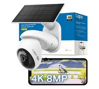 Tapo C660 KIT 4K 8MP Solar-Powered Pan/Tilt Security Camera, Starlight Color Night Vision, 360° AI Tracking Outdoor Camera, Solar Charging, Two-Way Audio, 2.4&5 GHz Connection, Works with Alexa&Google