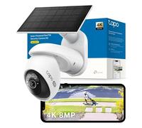 Tapo C660 KIT 4K 8MP Solar-Powered Pan/Tilt Security Camera, Starlight Color Night Vision, 360° AI Tracking Outdoor Camera, Solar Charging, Two-Way Audio, 2.4&5 GHz Connection, Works with Alexa&Google
