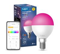 Tapo L430P E14 Smart Bulb P45 Multicolour LED Light Bulb | 470 Lumens, 16M Colours, Music Sync, 70+ Lighting Effects, Auto Biorhythm, Works with Alexa, Google & SmartThings