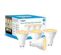 Tapo L610 (4-Pack) Smart Bulb, Alexa Light Bulb, WiFi Smart Light Bulb, GU10 Lamp Base, 1-100% Dimmable Wi-Fi LED Spotlight Bulbs, High Lumen, Remote Control, Voice Control with Alexa & Google