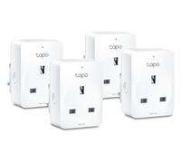 Tapo P110M (4-pack) Smart Plug, WiFi Plug, Energy Monitoring, Electricity Usage Monitor, MATTER Certified, App Remote Control, Alexa, Voice Control with Alexa & Google, Away Mode, Compact Design