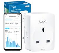 Tapo Mini Wi-Fi Smart Plug | Matter Certified, Energy Monitoring, Alexa, Google & Apple Home Compatible | Schedule & Timer, Voice Control (Tapo P110MA), New