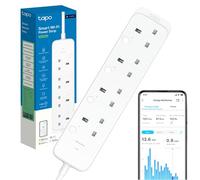 Tapo P304M Smart Plug Power Strip, 4 Outlets Matter WiFi Plug Extension | 4 Individually Controlled Outlets, Per-Outlet Energy Monitoring, Surge Protection, Matter, Works with Alexa, Google & Apple