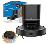Tapo RV30 Max Plus 5300Pa Robot Vacuum Cleaner with Mop, LiDAR+IMU Dual Navigation, 5300Pa Hyper Suction, Auto-Empty, Robot Hoover, Auto-Charging Robotic Vacuums, Alexa & Google