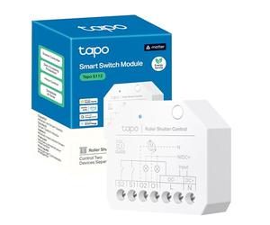 Tapo S112 | 2 Channel WiFi and Bluetooth Smart Relay Switch - 6A | Shutter and Light Control with Power Consumption Measurement | Matter Compatible | Remote Control via App | No Hub Required