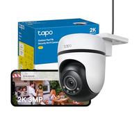 Tapo TC41 2K Pan/Tilt Outdoor Security Camera, WiFi Camera, 360° Smart Person Detection Motion Tracking, Full-Colour Night Vision, No Monthly Fee, Two-Way Talk, IP65, Works with Alexa & Google