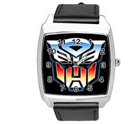 TAPORT Black Leather Square Watch for Fans of Robots E2