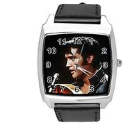 TAPORT Black Leather Square Watch for Rock and ROLL Fans E3