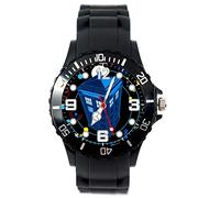 TAPORT Black Silicone Round Watch for Sci Fi Fans