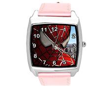 TAPORT Pink Leather Square Watch for Fans of Superheroes e1