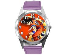 TAPORT Purple Leather Round Watch for Anime Fighters Fans