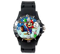 TAPORT Quartz Watch Black Silicone Band Mustache