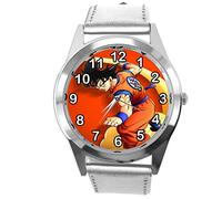 TAPORT Silver Leather Round Watch for Anime Fighters Fans