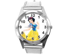 TAPORT Silver Leather Round Watch for Fans of Princess