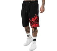 Tapout Men's 940021 Shorts, Black/red, L