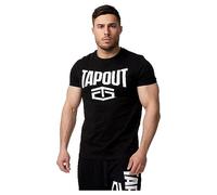 Tapout Men's Active Basic Tee T-Shirt, Black/White, L