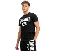 Tapout Men's Active Basic Tee T-Shirt, Black/White, M