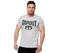 Tapout Men's Active Basic Tee T-Shirt, Marl Grey/Black, 3XL