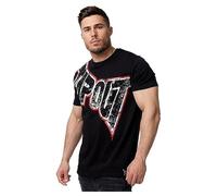Tapout Men's Bernardino T-Shirt, Black/Ecru/red, XXL