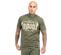 Tapout Men's Crashed T-Shirt, Olive/Sand, XXL