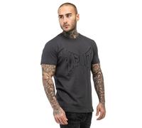 TAPOUT Men's Lifestyle Basic Tee T-Shirt, Anthracite/Black, 3XL