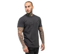 Tapout Men's Lifestyle Basic Tee T-Shirt, Anthracite/Black, XXL