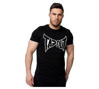 Tapout Men's Lifestyle Basic Tee T-Shirt, Black/White, XL