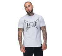 Tapout Men's Lifestyle Basic Tee T-Shirt, Marl Grey/Black, L