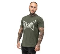 Tapout Men's Lifestyle Basic Tee T-Shirt, Olive/Ecru, XXL