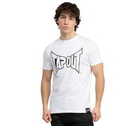 Tapout Men's Lifestyle Basic Tee T-Shirt, White/Black, 3XL