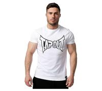 Tapout Men's Lifestyle Basic Tee T-Shirt, White/Black, L